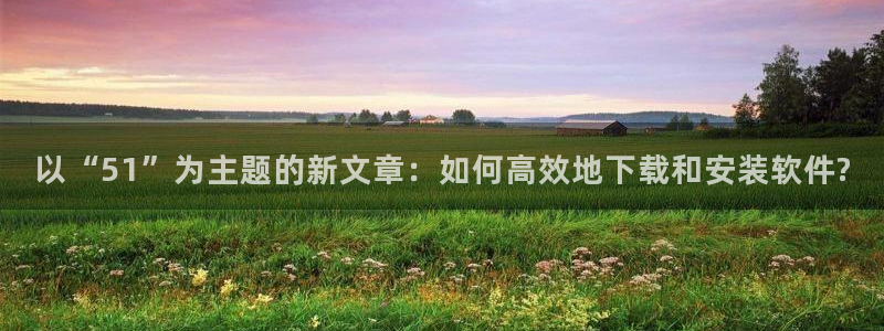 51cg10今日吃瓜:以“51”为主题的新文章:如何高效地下载和安装软件?